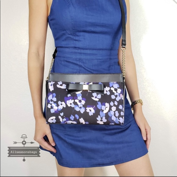 Kate Spade Montfort Angelica Crossbody Floral Blue - Picture 6 of 8